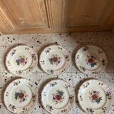 6 Sarreguemines dinner plates