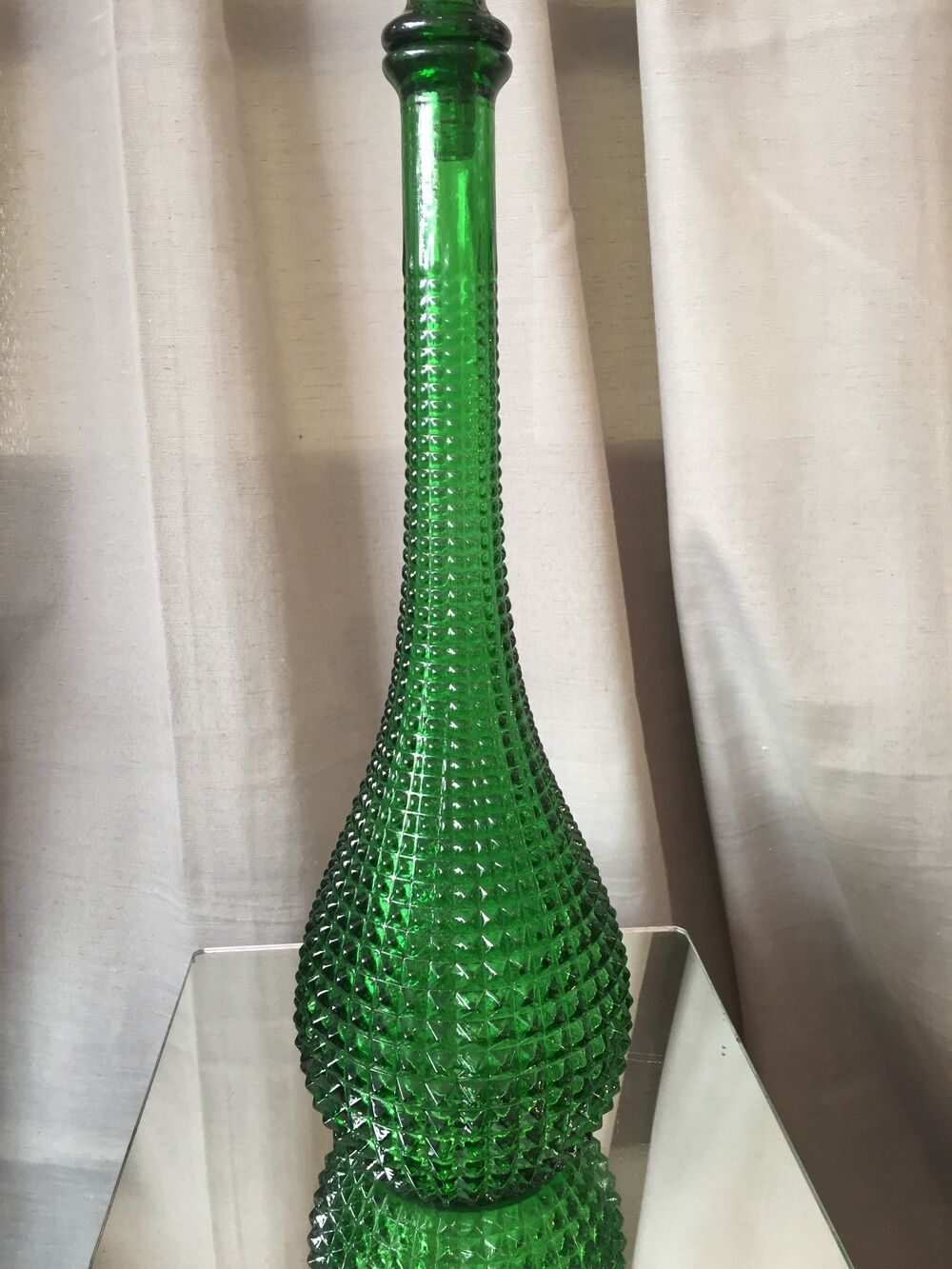 Green empoli bottle diamond tip made in italy