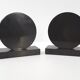 Pair of art deco marble bookends