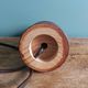 Lamp, turned wooden base