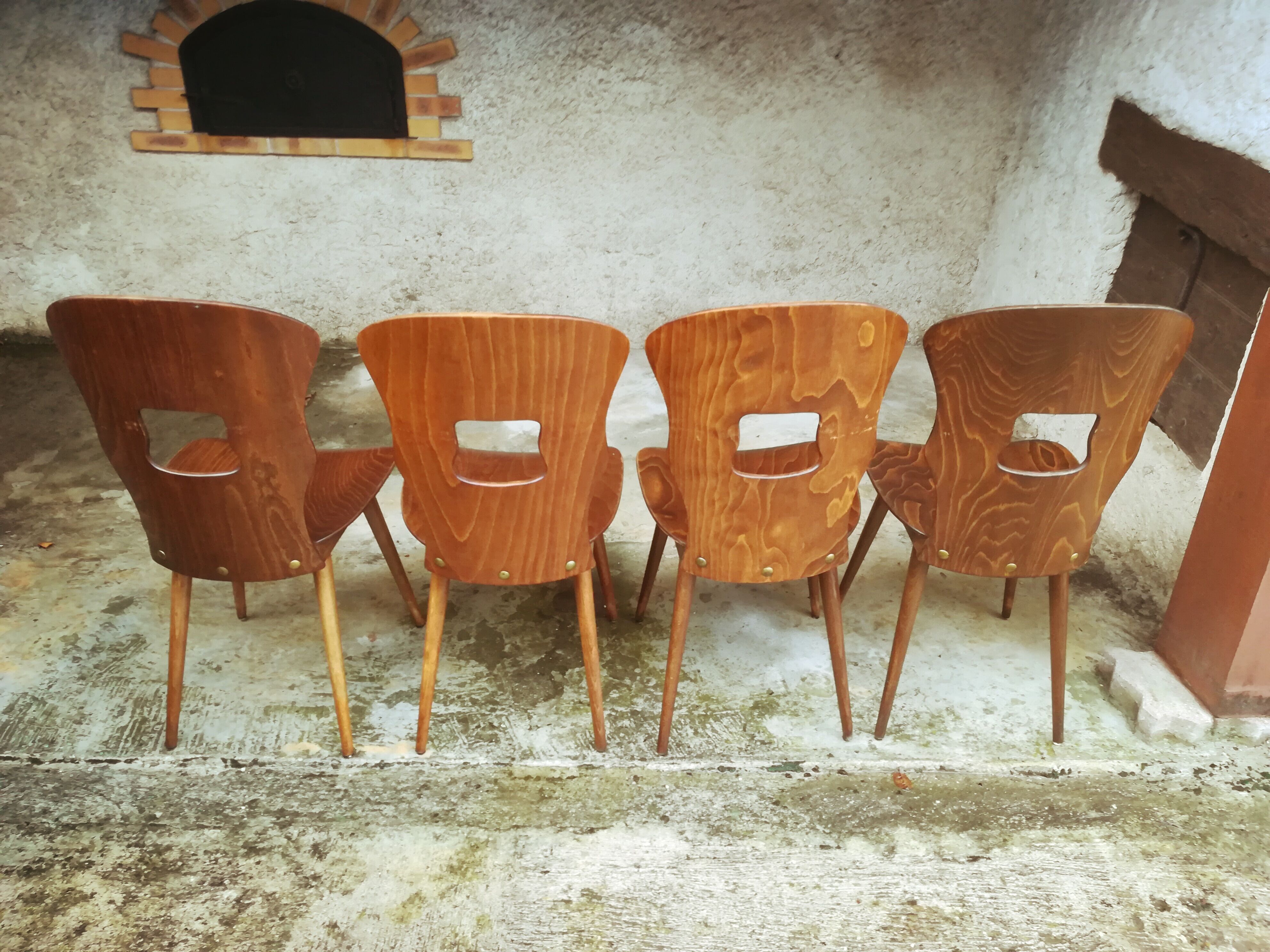 4 Baumann bistro chairs model gentian 50's