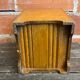 Vintage Wooden Trapezoid Umbrella Stand Basket #D867