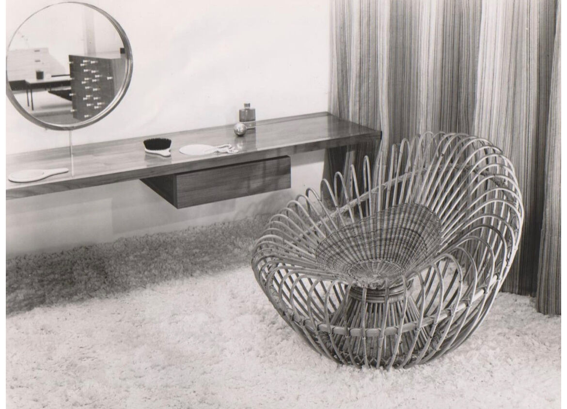 Bamboo and wicker armchair by Janine Abraham & Jan Dirk Rol 1958