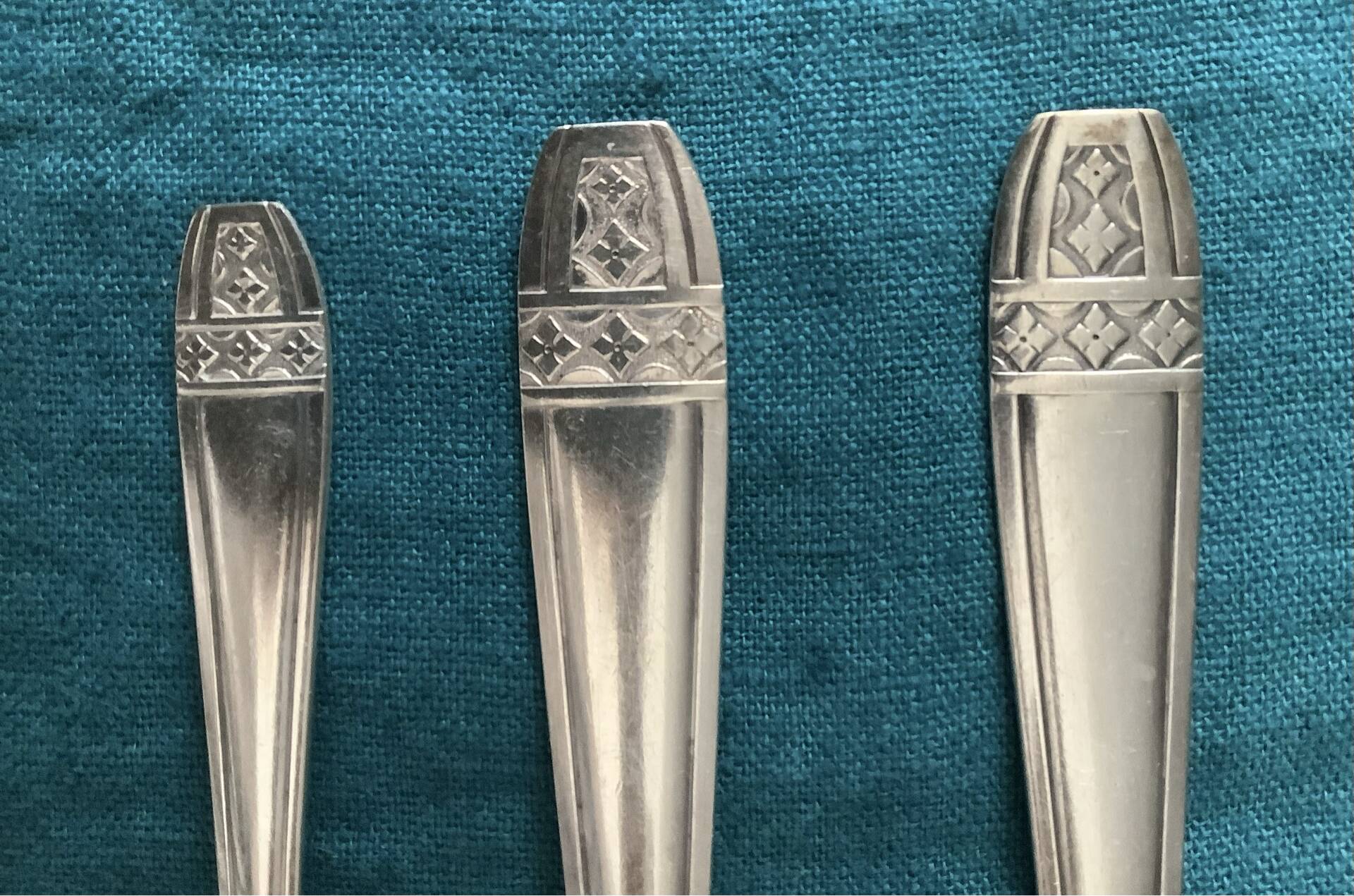 Art Deco Baptism Set Metal + Stamps