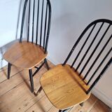 Duo de chaises vintage Ercol, modèle Quaker, meubles sièges anciens