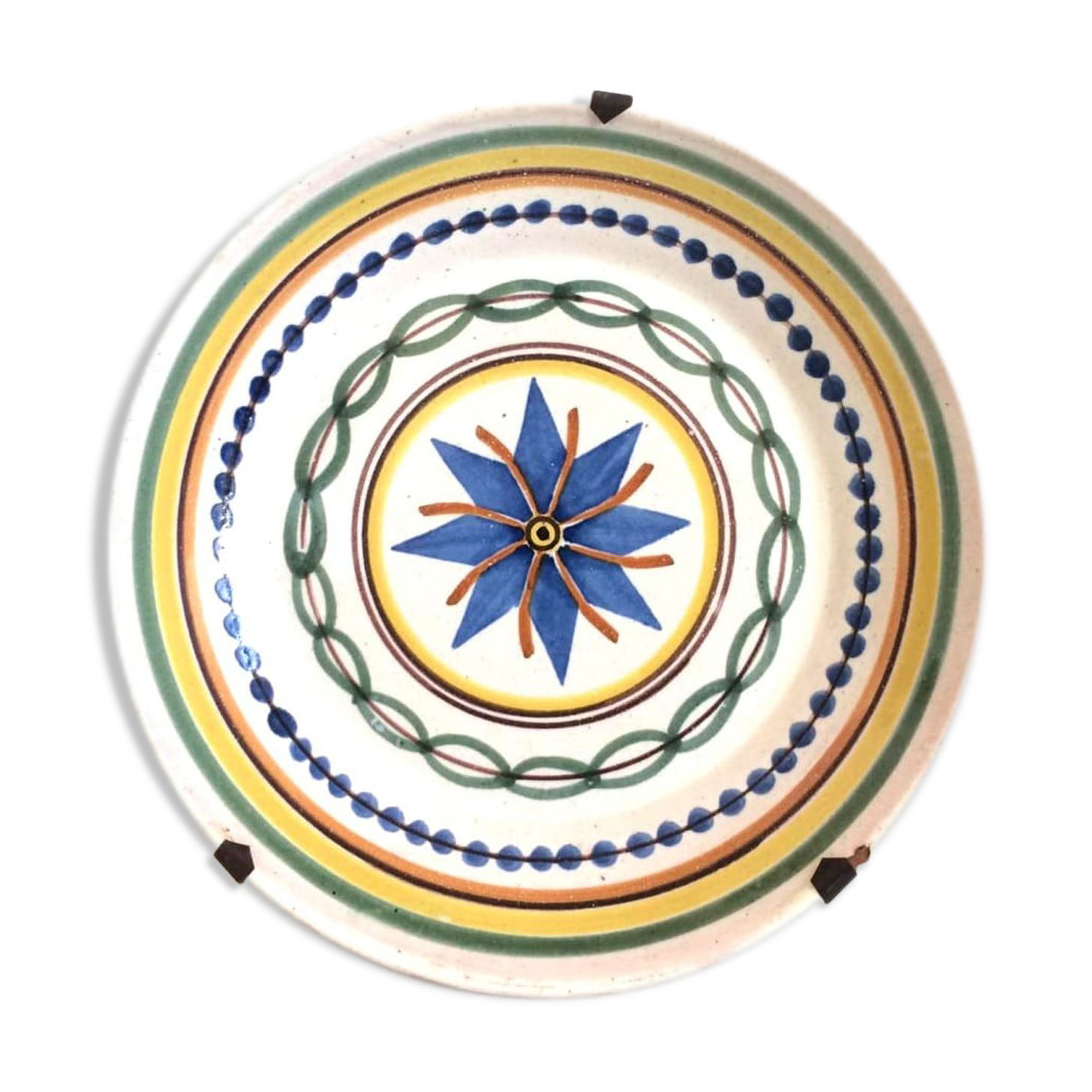Nevers or Auxerrois, earthenware plate around 1800