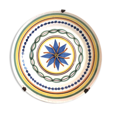 Nevers or Auxerrois, earthenware plate around 1800