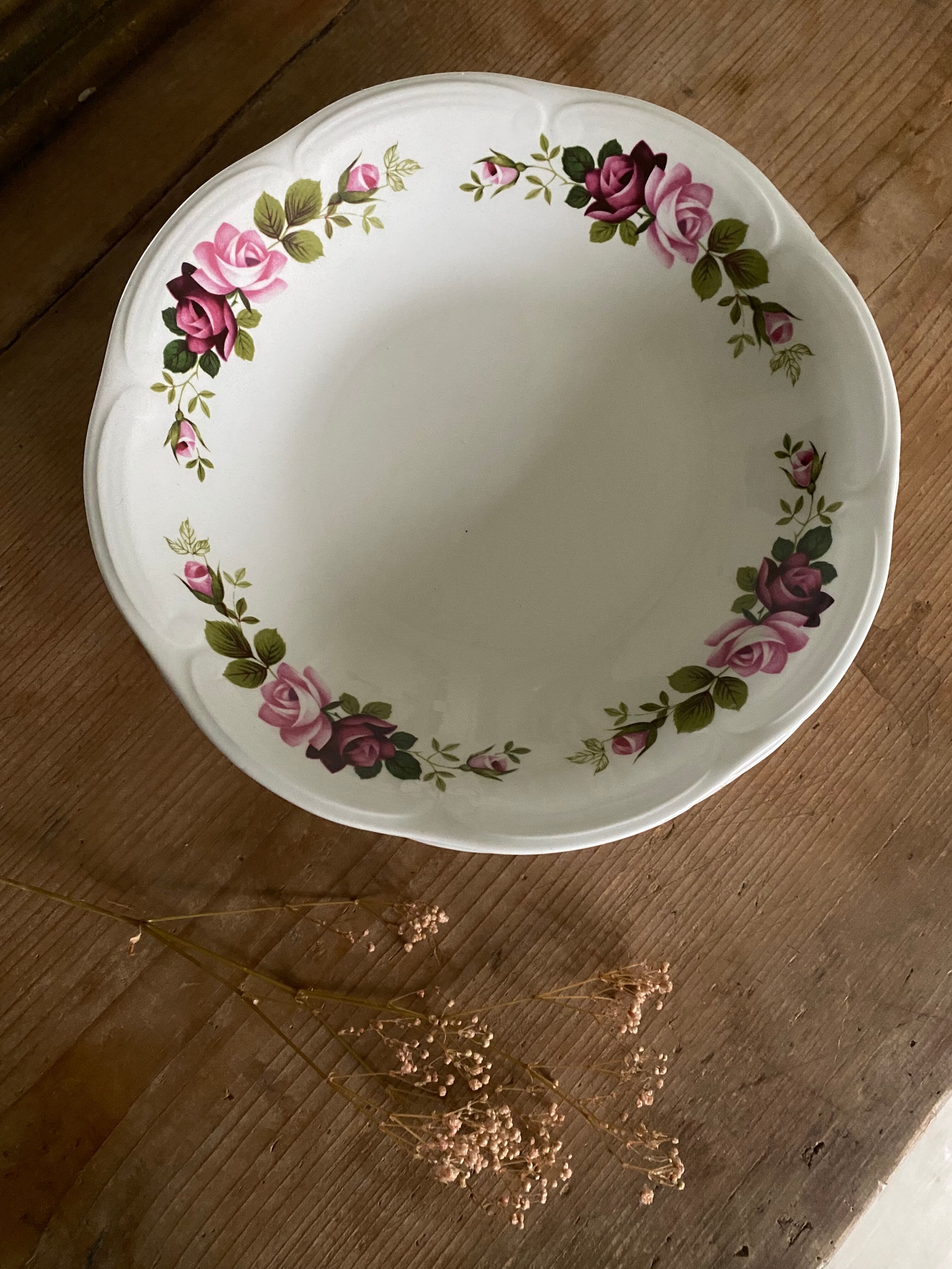 Set of 6 old hollow plates Gien model Champs