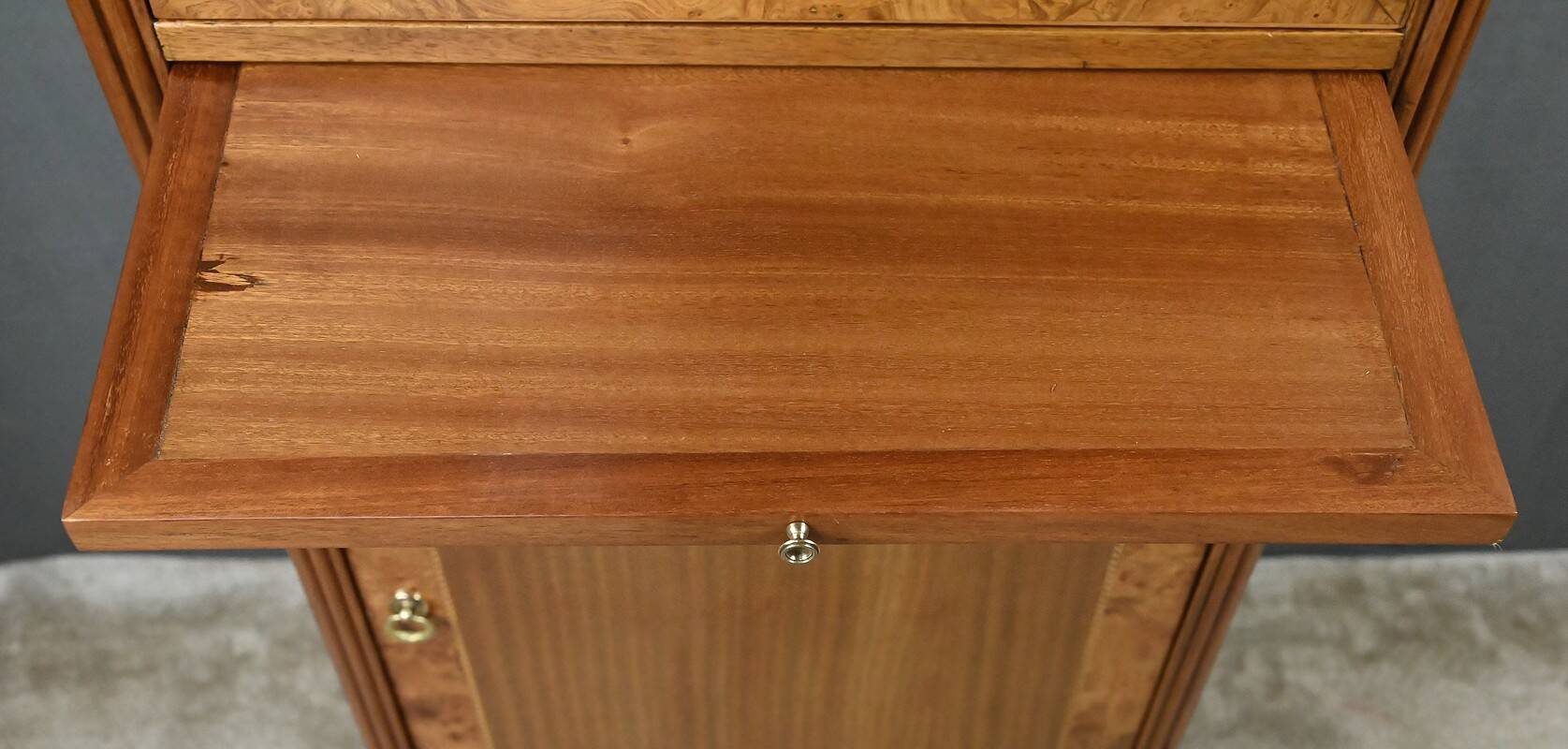 Furniture made of thuya burl and mahogany, Art Deco period – early 20th century.