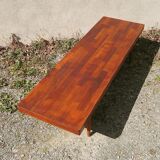Coffee table in exotic wood vintage tapered foot