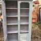 Screened and painted library Louis XVI style green celadon