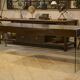 Desk design in melamine, glass and chrome 1980s