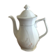 Vintage ceramic coffee maker pink Flemish decoration