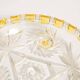 Decorative plate in transparent and vintage yellow glass, Italy, 1960s.