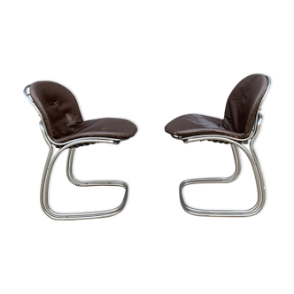 Paire de chaises Gastone Rinaldi 1970