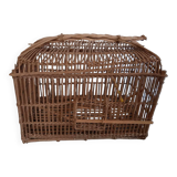 Ancienne cage à oiseaux en osier