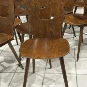 Set of 12 Baumann bistro chairs model Gentiane vintage 1970