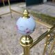 Vintage single bed and nightstand in gilded brass