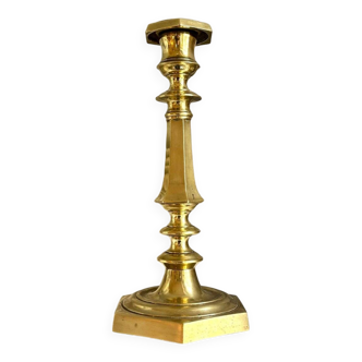 Bougeoir en laiton doré
