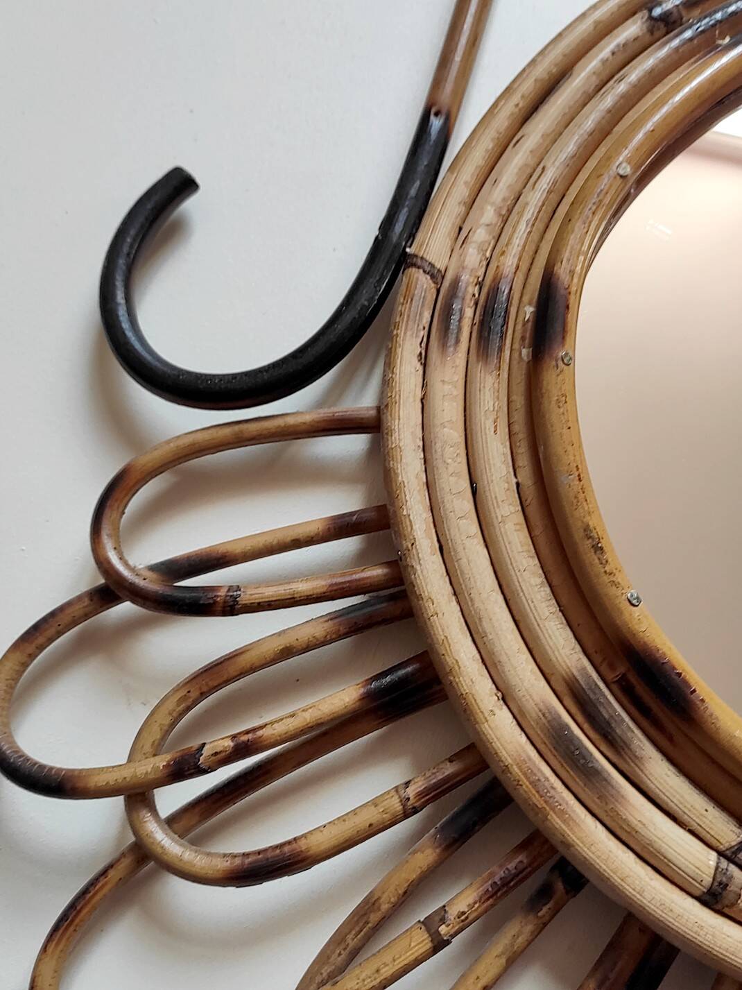 Miroir demi soleil roseaux