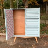 Wardrobe chest of drawers vintage compass feet 1950