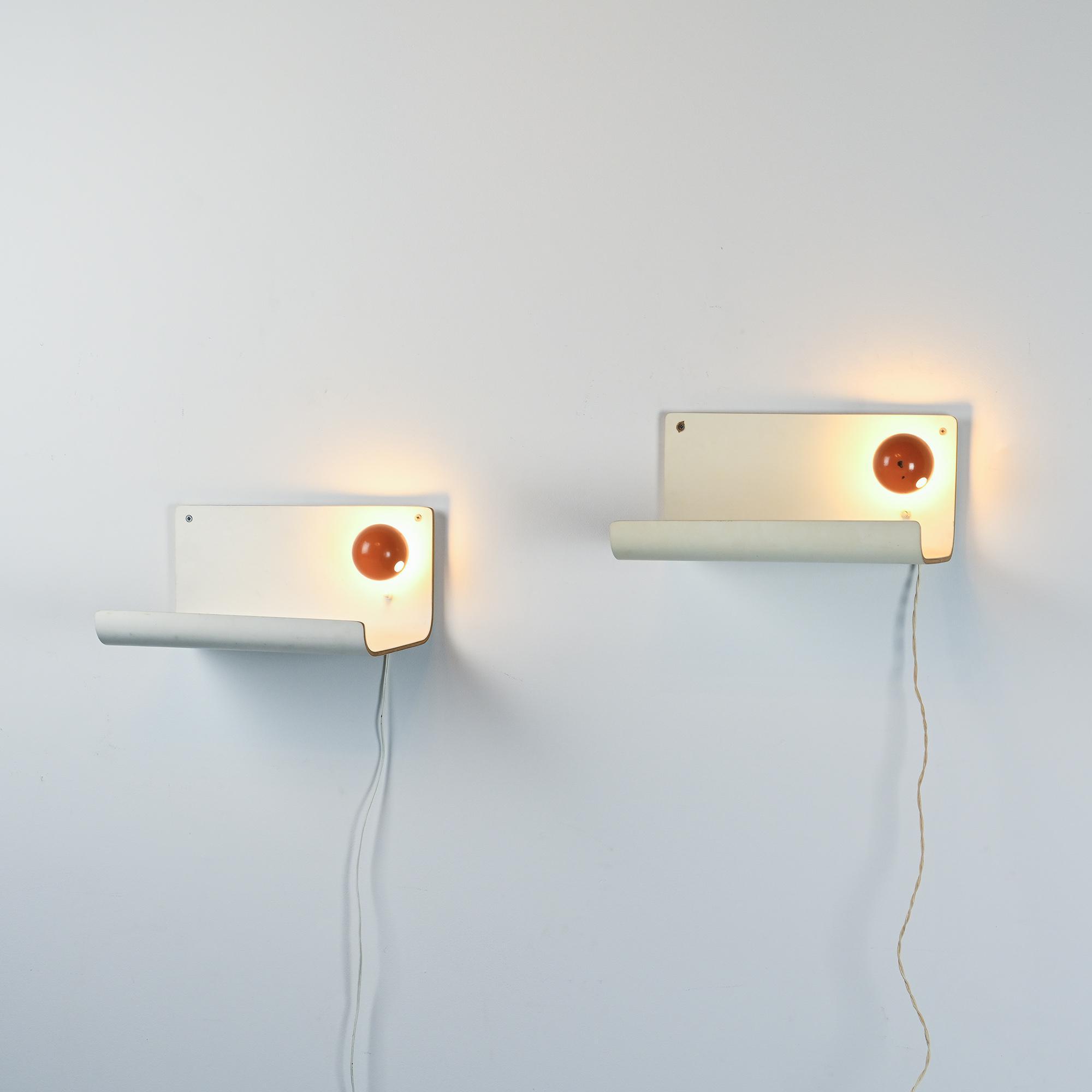 Pair of illuminating bedside tables, Pierre Guariche circa 1968