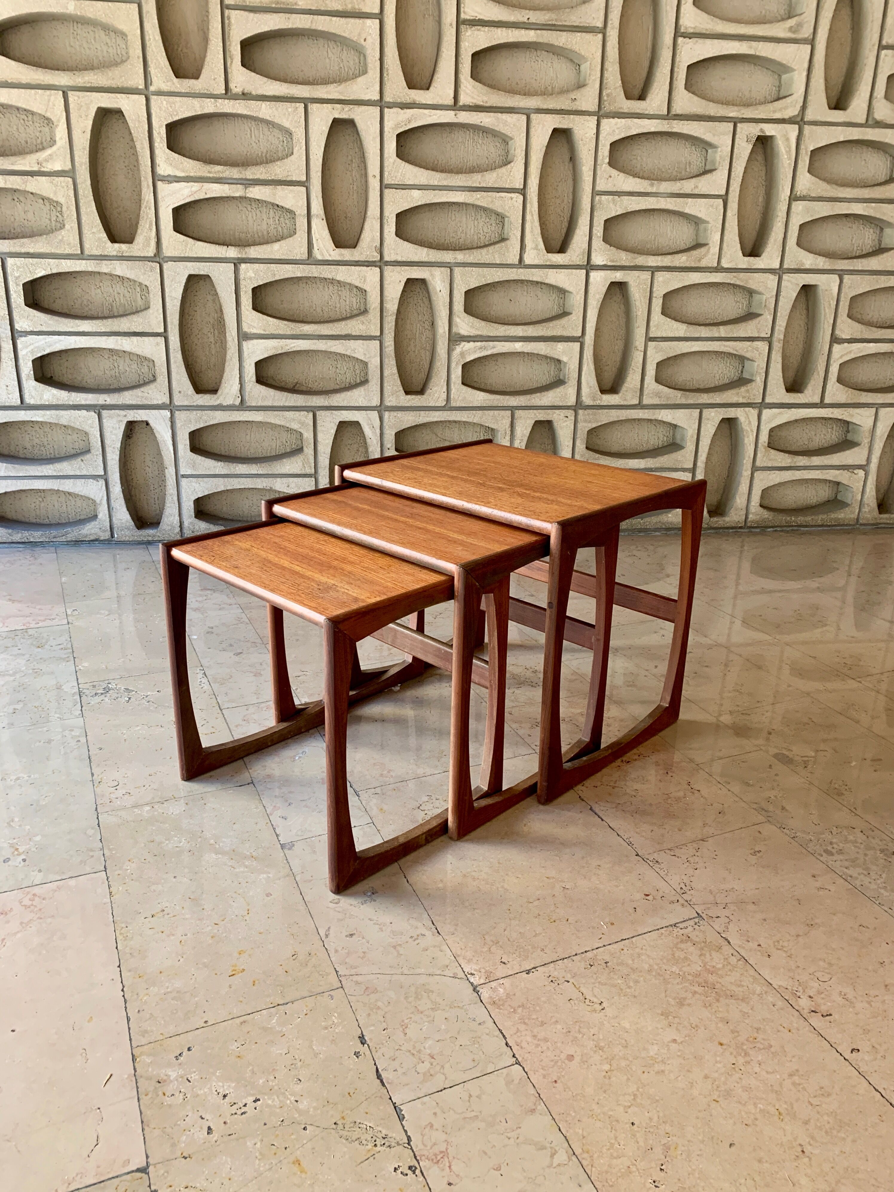 English trundle tables, Quadrille model by G-Plan