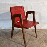 Compas Feet Armchair in the Style of Pierre Cruege, France, 1950s
