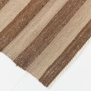 10x13 Dark Brown & Beige Vintage Kilim Rug, 311x394Cm