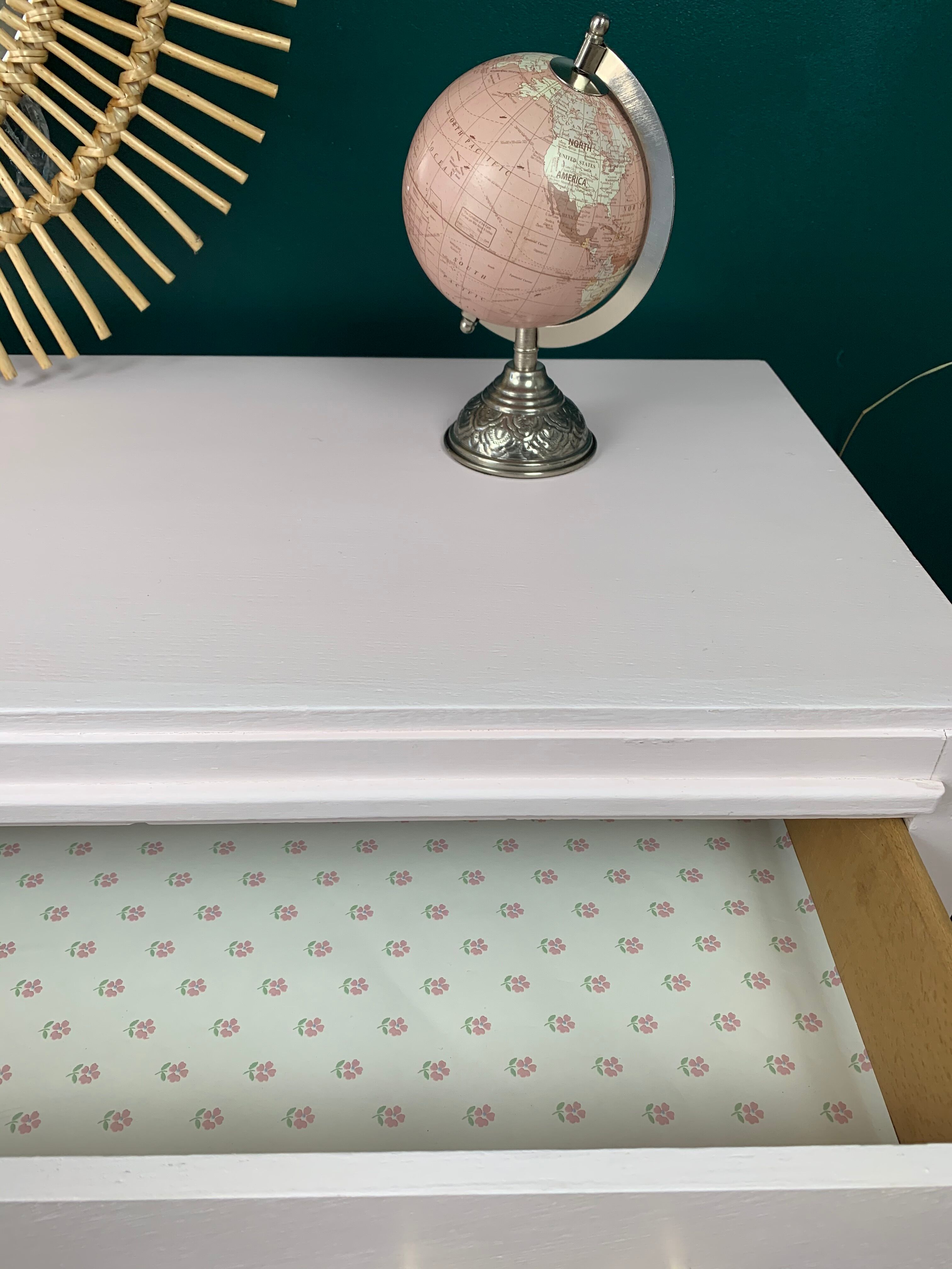 Powder pink vintage dresser