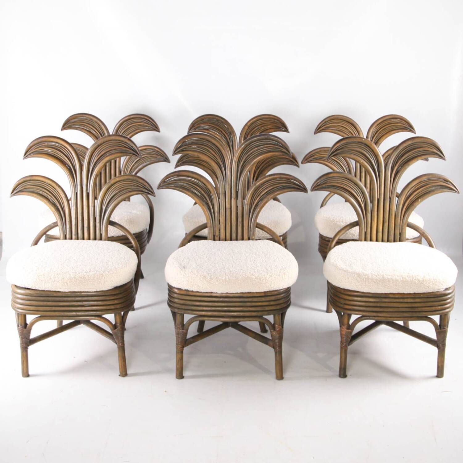Set of 6 rattan chairs