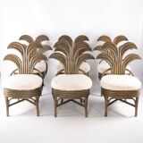 Set of 6 rattan chairs