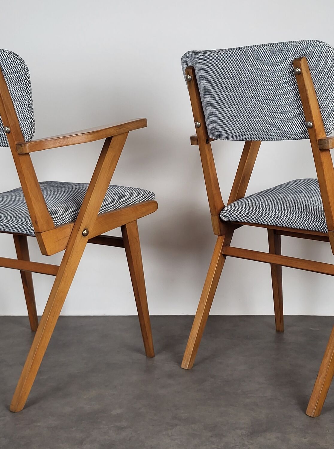 Pair of Scandinavian bridge armchairs from the 1960s.