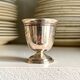 Silver-plated metal egg cup
