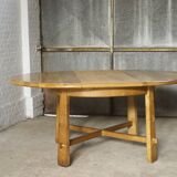 Brutalist oak dining table 1960's