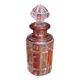 Flacon à parfum ancien en cristal de Nancy rose – 12,5 cm