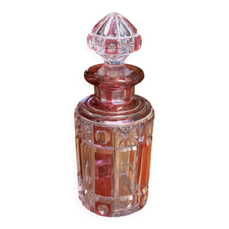 Antique pink Nancy crystal perfume bottle – 12.5 cm