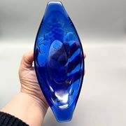 6 vintage LUMINARC France cobalt blue ice cream cups, "gourmet" model