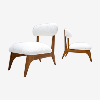 Pair of contemporary italian fireside chairs