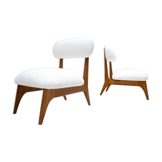Pair of contemporary italian fireside chairs