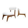 Pair of contemporary italian fireside chairs