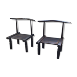 Pair of Ivory Coast chairs 50s
