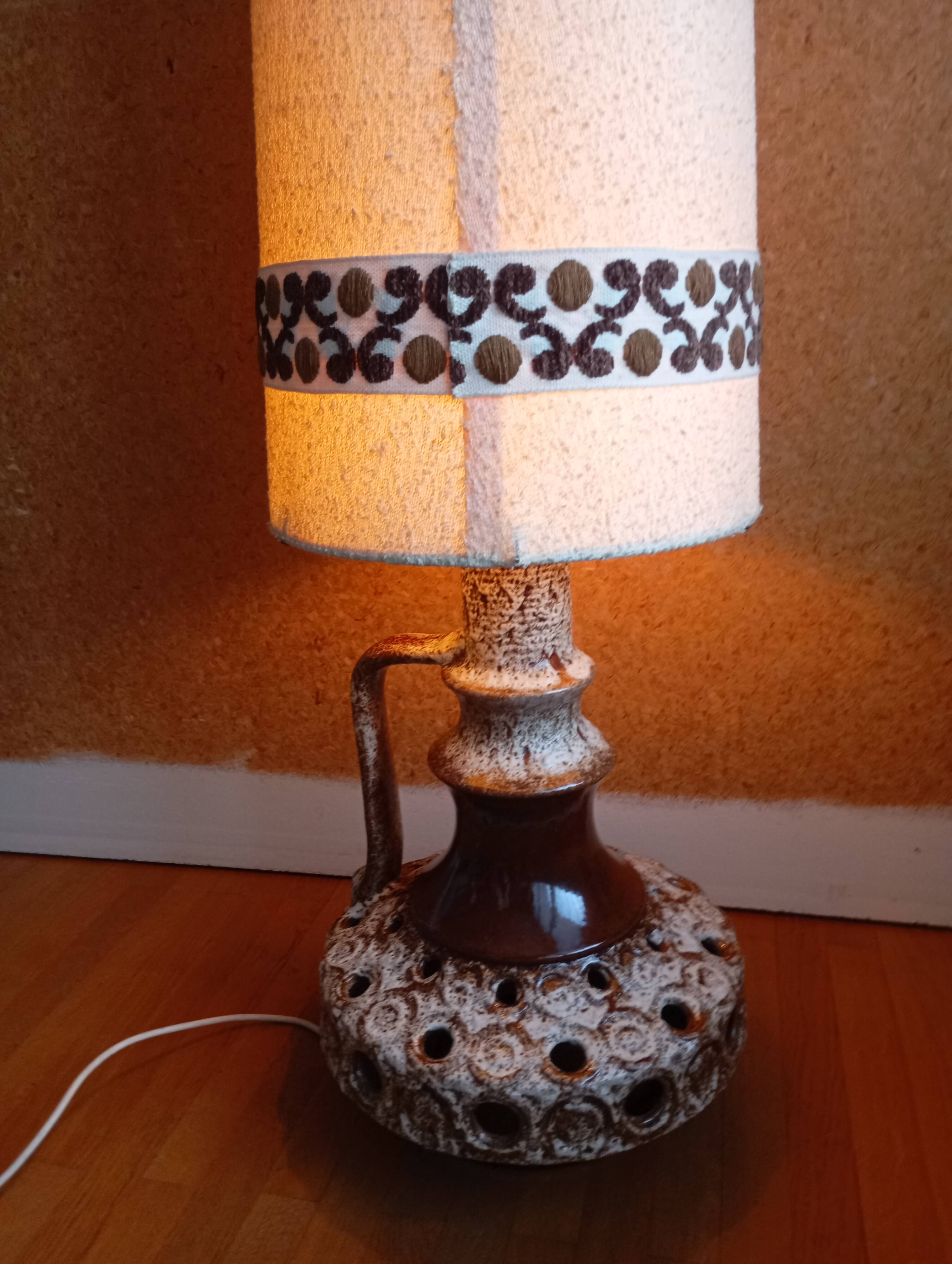 70s ceramic floor lamp