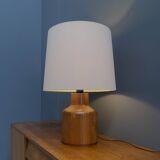 Teak table lamp by Kirk Copenhagen Denmark 1970s
