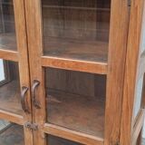 Old wooden cabinet display case with two doors