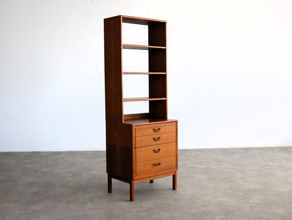 bibliothèque vintage   armoire murale   teck   suédois