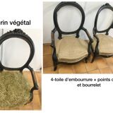 Old armchairs completely restored in a traditional way