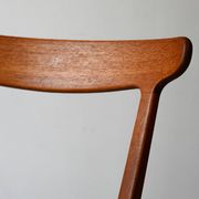 Pair of 1960s Scandinavian Teak Chairs with Curved Back