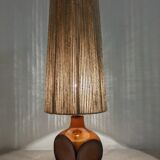 Vintage ceramic lamp and jute rope