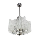 Murano glass pendant chandelier Mazzega 1970s